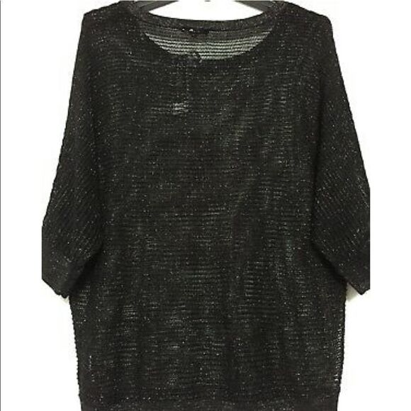 ✨ Apt 9 Black & Gold Open Stitch Dolman Pullover ✨ - Picture 3 of 7